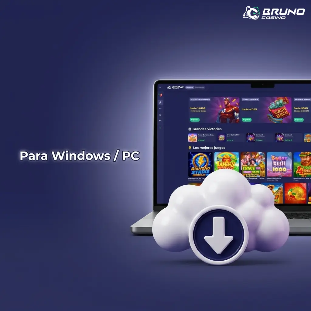 Instalación de Bruno Casino en Windows PC para jugar en pantalla completa con máxima estabilidad