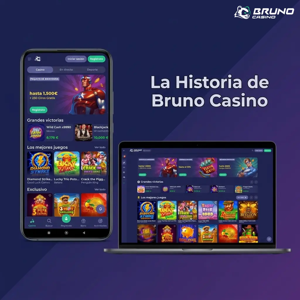Historia de Bruno Casino: plataforma con licencia DGOJ, fundada en 2020, sede en Malta y operada por Rabidi N.V.