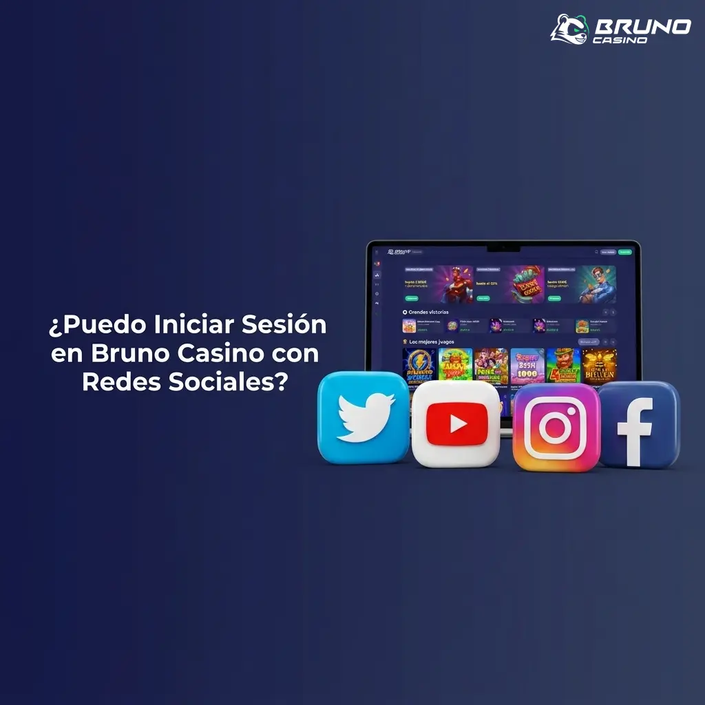 Inicio de sesión en Bruno Casino con redes sociales como Google o Telegram de forma rápida y segura