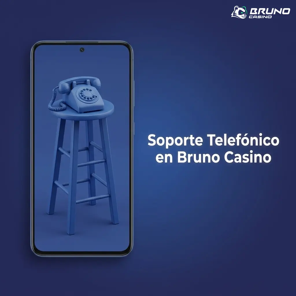 Jugador contactando con soporte telefónico de Bruno Casino para resolver consultas urgentes en España